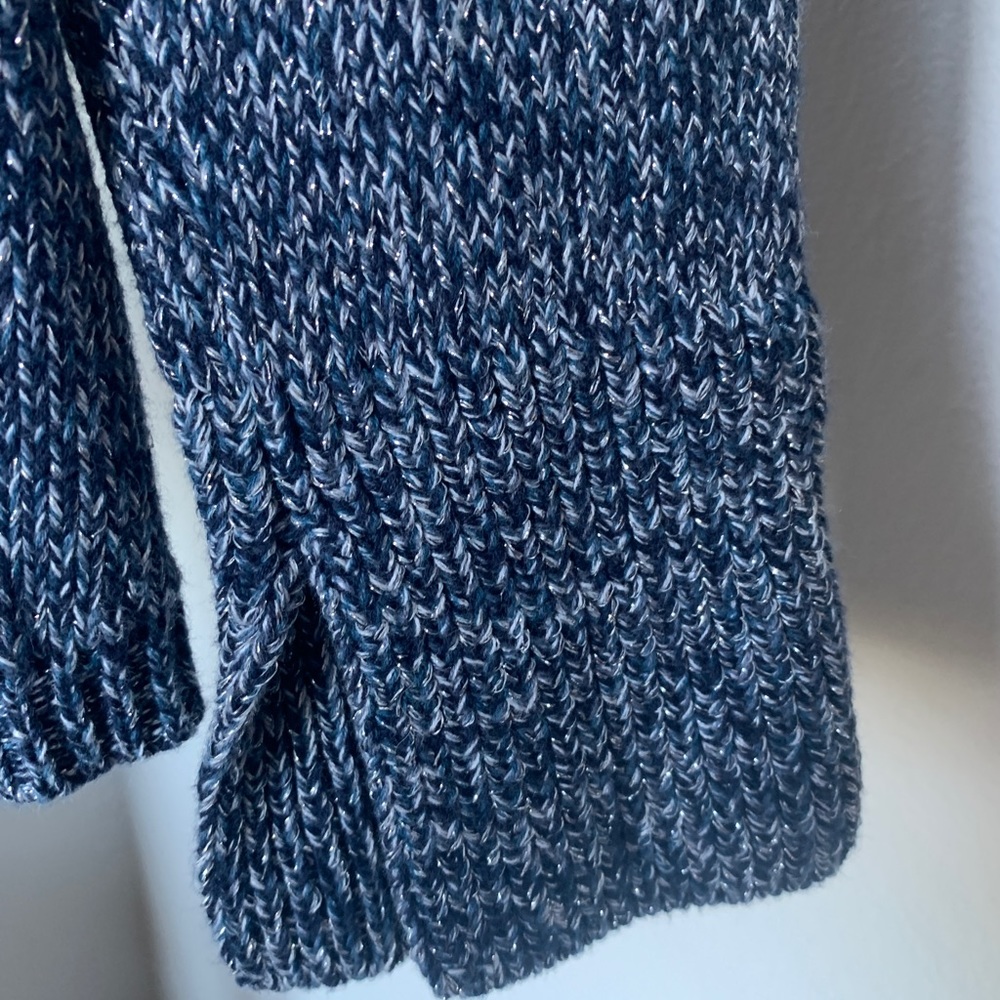 WHITE HOUSE BLACK MARKET Women’s Size S Blue Metallic Sweater - Picture 6 of 6